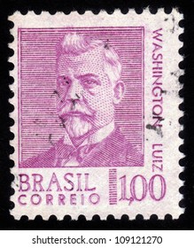 BRAZIL - CIRCA 1930: A Stamp Printed In Brazil Shows  Washington Luiz Pereira De Souza , Brazilian Politician, Lawyer, Was The Last President Of The Brazilian First Republic , Circa 1930