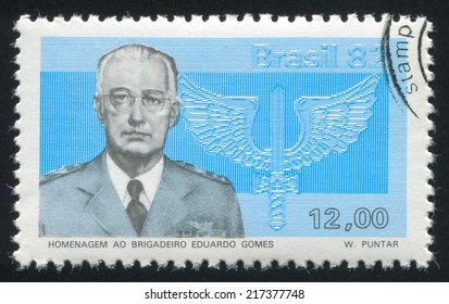 BRAZIL - CIRCA 1982: Stamp Printed By Brazil, Shows  Brigadier Eduardo Gomes, Circa 1982