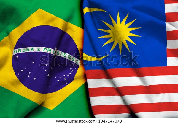 Brazil Malaysia Flag Together Stock Photo Edit Now 1047147070