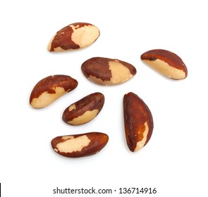 Brazil Nuts Isolated On White Background