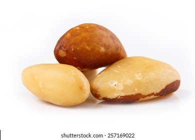 Brazil Nuts Isolated On White Background