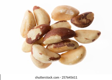 Brazil Nuts Isolated On White Background