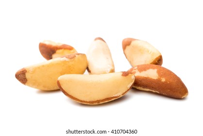 Brazil Nuts Isolated On White Background