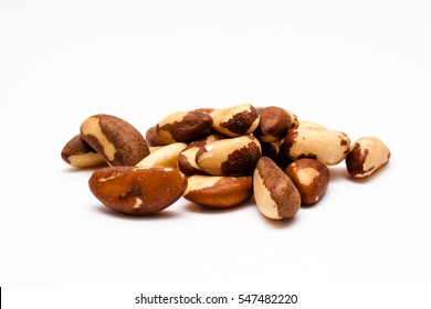 Brazil Nuts Isolated On White Background