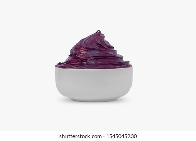 Brazilian Acai Into A Bowl Isolated On Background