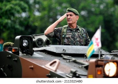 Brazilian Army General Luiz Eduardo Ramos At The Military Parade On Independence Day. Future Minister Of Jair Bolsonaro's Presidency Cabinet - Rio De Janeiro, Brazil 09.07.2015 