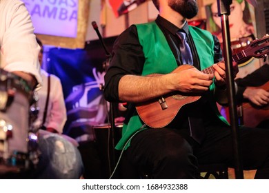 Brazilian Band Playing Samba At The Bar