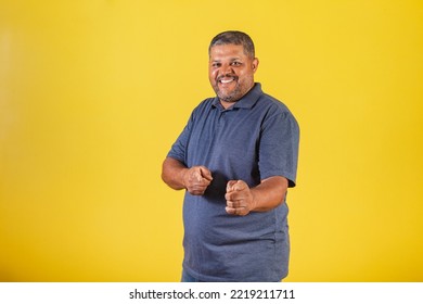 Brazilian Black Man, Adult Smiling, Pointing At Camera. Choosing You.