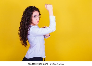 Brazilian Caucasian Woman, Showing Muscle, Militancy, Empowered Women.