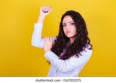 Brazilian Caucasian Woman, Showing Muscle, Militancy, Empowered Women.