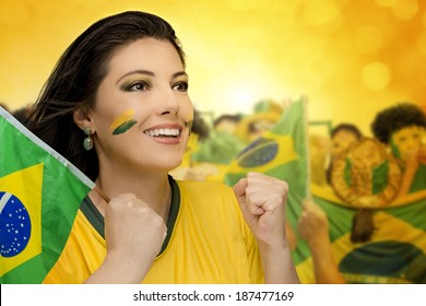Brazilian fans, soccer