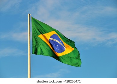 Brazilian Flag Waving