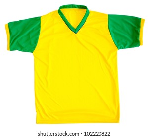 Brazilian Football Shirt - Isolated Over A White Background