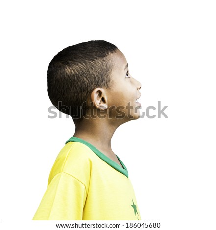 Similar – Image, Stock Photo little boy looks at a landscape