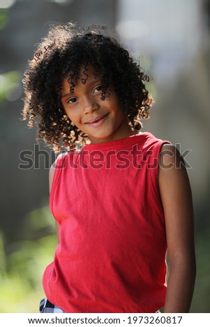 Similar – Pretty girl with long afro hair