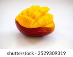 Brazilian mangoes of the Palmer species, ripe and isolated