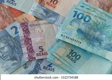 Brazilian money, different denominations, business concept - Shutterstock ID 1522734188