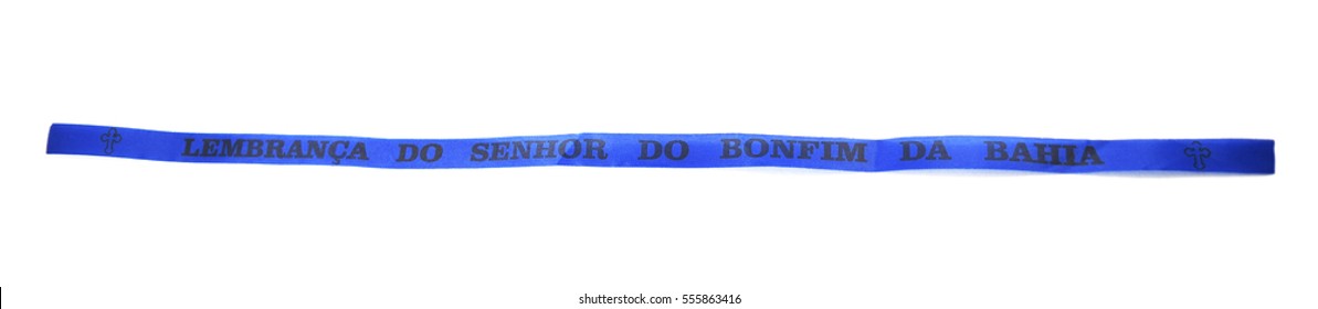 Brazilian ribbon (Lembranca do Senhor do Bonfim da Bahia) from Salvador, Bahia used to tie around wrist three times and make 3 wishes. Translation: Reminder of our Sir of Bonfim of Bahia