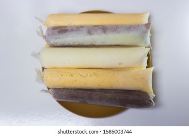 Brazilian Sweet Frozen Homemade - Freezer Pops Gourmet, Ice Scream In The Bag. Known In Brazil As: Sacolé, Dindin, Chupchup Or Geladinho