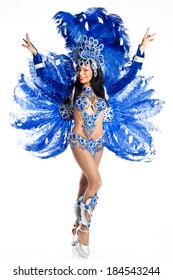 Brazilian Wearing Samba Costume