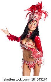 Brazilian Wearing Samba Costume