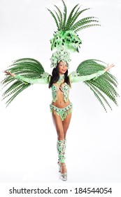 Brazilian Wearing Samba Costume