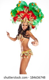 Brazilian Wearing Samba Costume