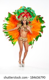 Brazilian Wearing Samba Costume