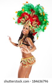 Brazilian Wearing Samba Costume