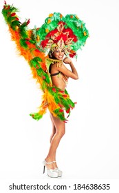 Brazilian Wearing Samba Costume