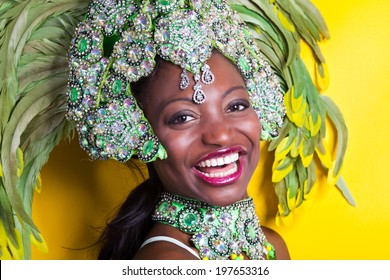 Brazilian Wearing Samba Costume