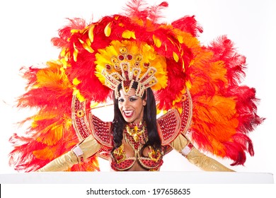 Brazilian Wearing Samba Costume