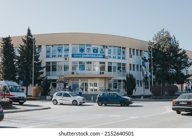 BRCKO DISTRICT, BOSNIA AND HERZEGOVINA - Feb 18, 2022: A Closeup Of A Public Health Center In Brcko District