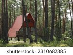A brda type holiday cottage in the forest