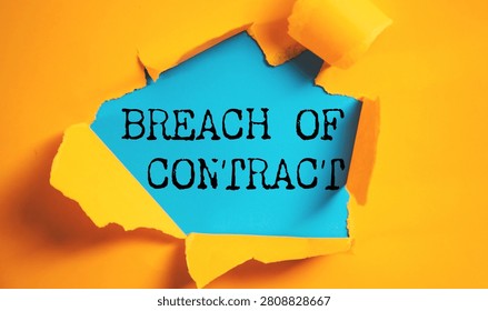 BREACH OF CONTRACT. text in notepad 
