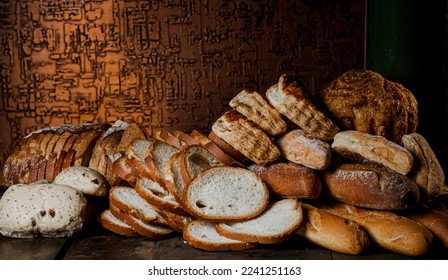 a lot of bread background