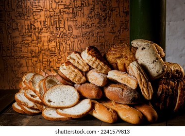 a lot of bread background