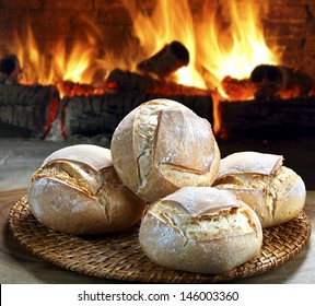 Bread Baked In The Wood Oven