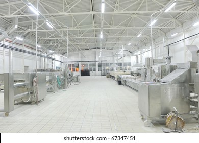 Bread Bakery Food Factory Production With Fresh Products
