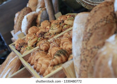 Bread and Bakery Selection in an Elegant Buffet