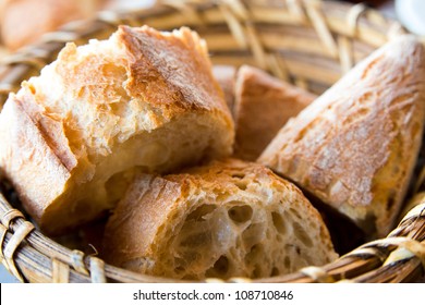 bread in basket - little roll breads in basket on table - Powered by Shutterstock