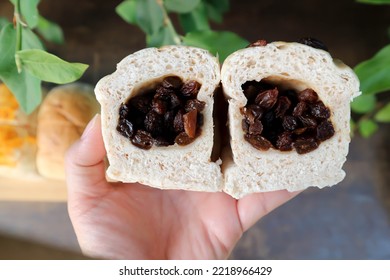 Bread Or Bun With Raisin Stuffed Or Raisin Bun, Raisin Bread For Eat