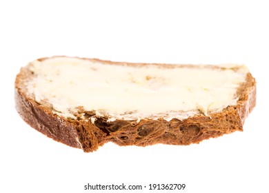 Bread And Butter Isolated On White Background