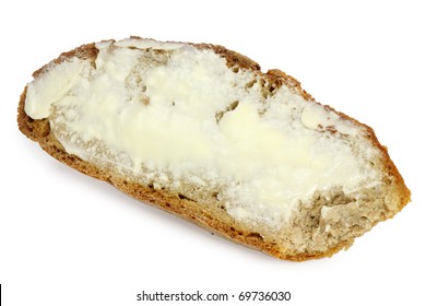 Bread And Butter - Isolated On White Background