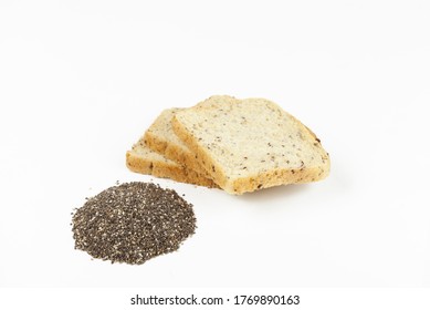 Bread With Chia Seeds Isolated On White