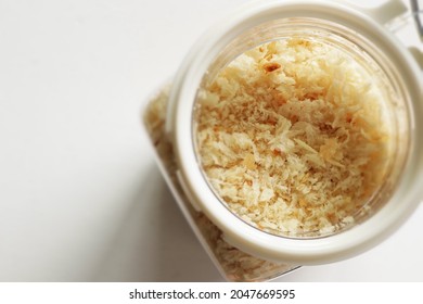 Bread Crumbs In Container Box With Copy Spare