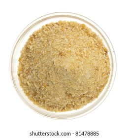 Bread Crumbs In A Glass Bowl