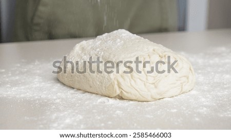 Similar – Image, Stock Photo The bread dough has risen nicely in the proofing basket