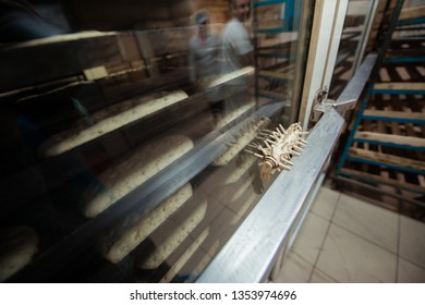 Bread Goods From Raw Dough In Proofing Cabinets