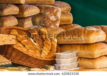 Bread and grease from the stand.